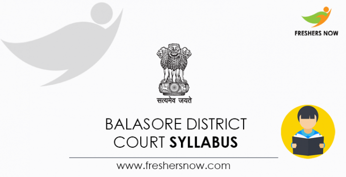 Balasore District Court Syllabus