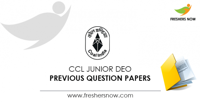 CCL Junior DEO Previous Question Papers