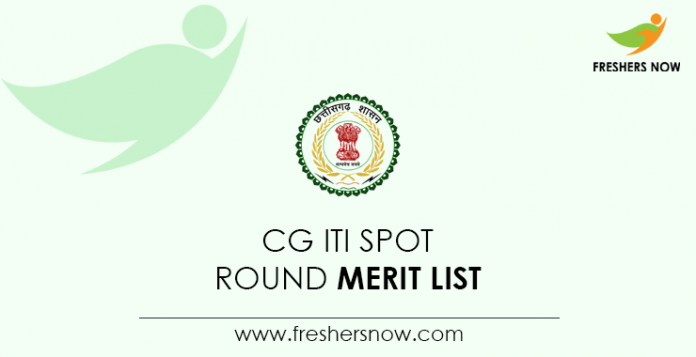 CG ITI Spot Round Merit List