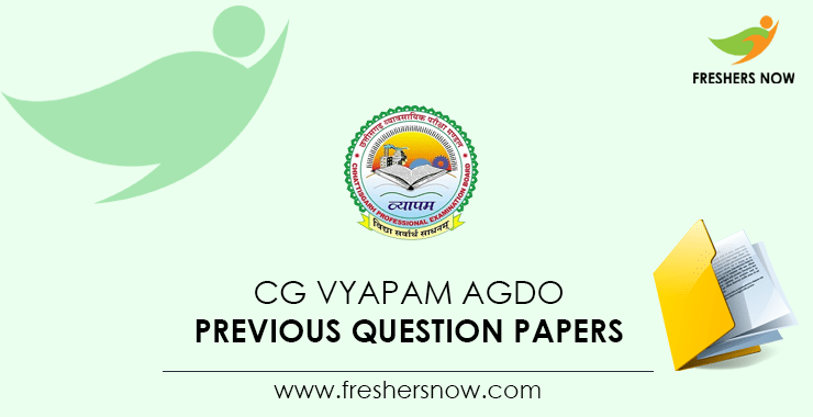 CG Vyapam AGDO Previous Question Papers PDF Download