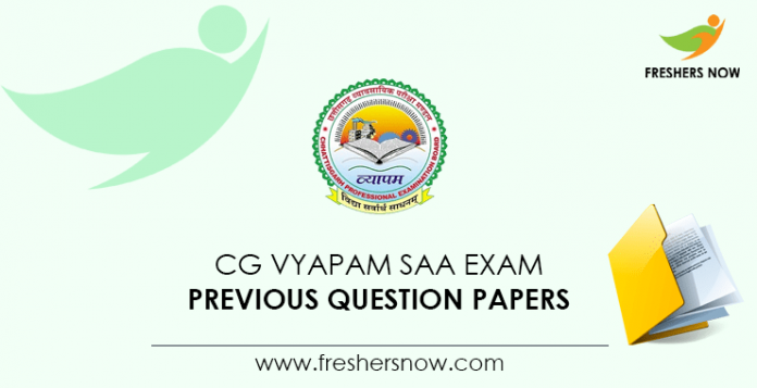 CG Vyapam SAA Exam Previous Question Papers