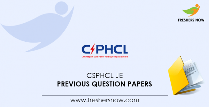 CSPHCL JE Previous Question Papers