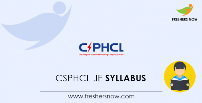 CSPHCL JE Syllabus