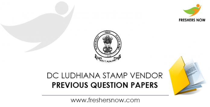 DC Ludhiana Stamp Vendor Previous Question Papers
