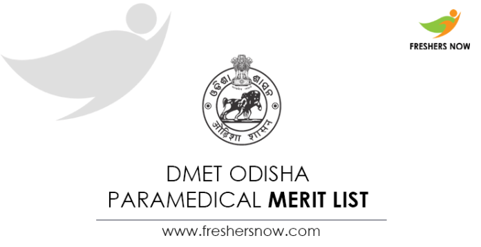 DMET Odisha Paramedical Merit List