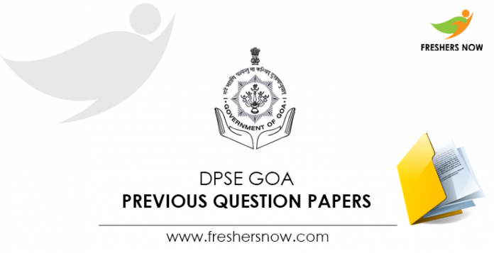 DPSE Goa Previous Question Papers