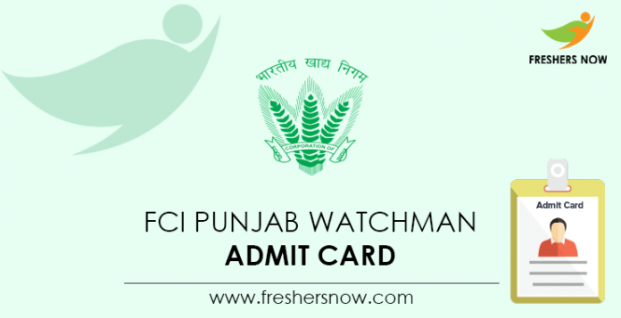 FCI-Punjab-Watchman-Admit-Card