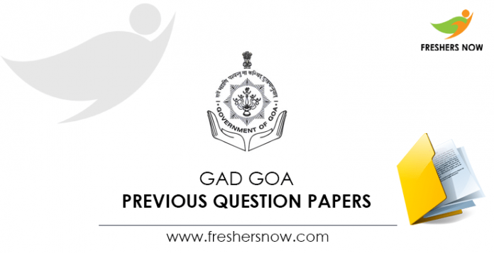 GAD Goa Previous Question Papers