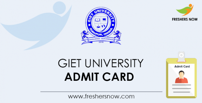 GIET-University-Admit-Card