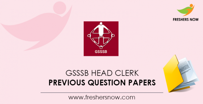 GSSSB Head Clerk Previous Question Papers