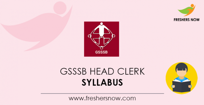 GSSSB Head Clerk Syllabus