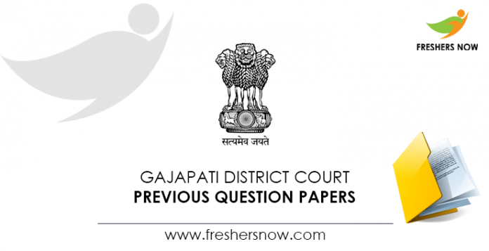 Gajapati District Court Previous Question Papers