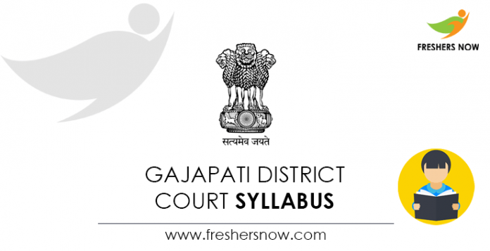 Gajapati District Court Syllabus