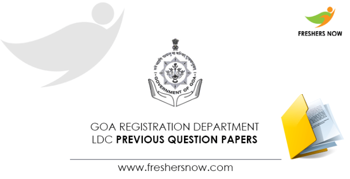 Goa Registration Department LDC Previous Question Papers
