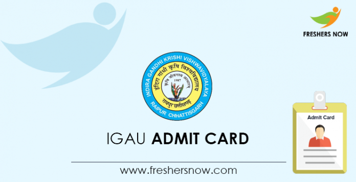 IGAU Admit Card