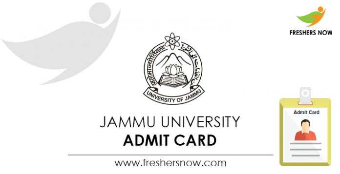 Jammu University Admit Card