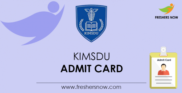 KIMSDU-Admit-Card