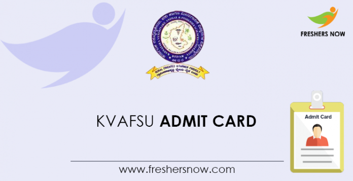 KVAFSU Admit Card