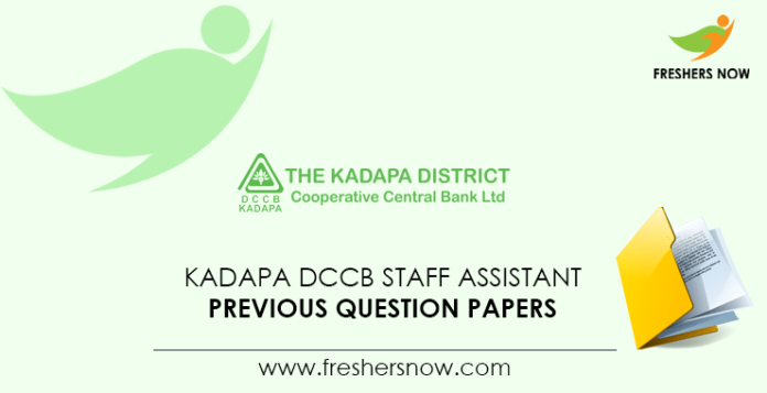 Kadapa DCCB Staff Assistant Previous Question Papers