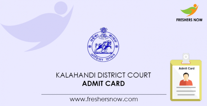 Kalahandi District Court Admit Card