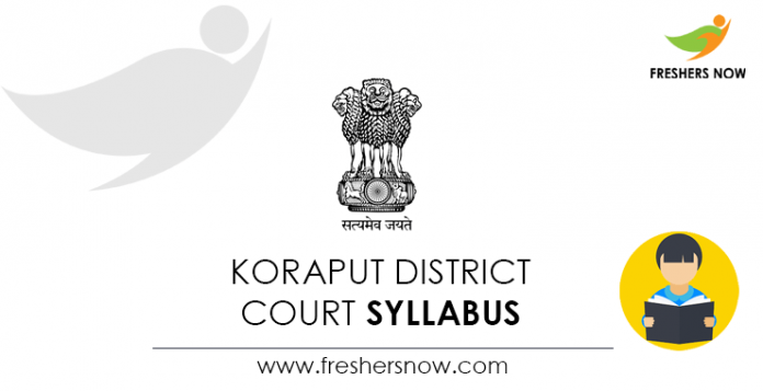Koraput District Court Syllabus
