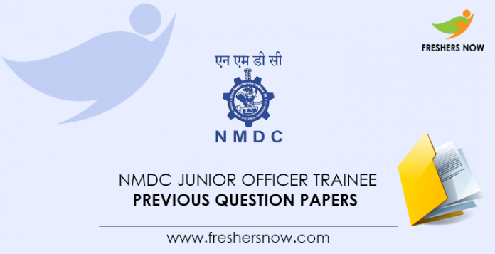 NMDC Junior Officer Trainee Previous Question Papers