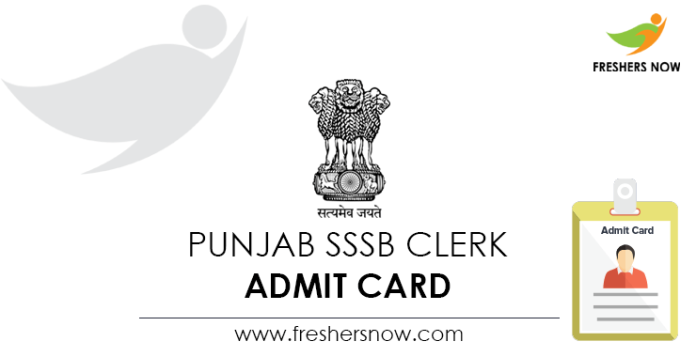 Punjab SSSB Clerk Admit Card
