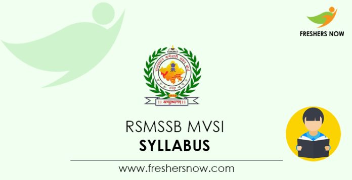 RSMSSB MVSI Syllabus