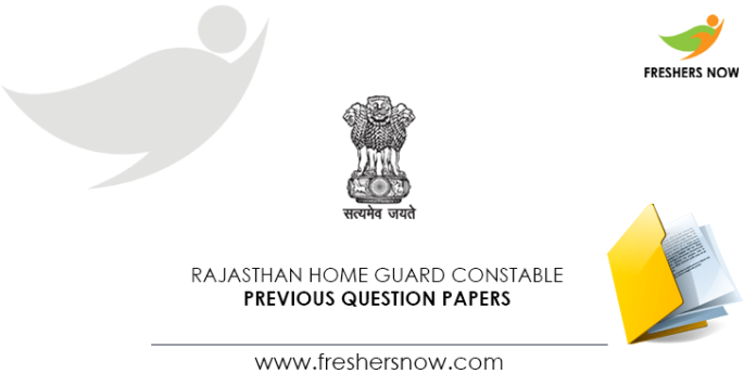 Rajasthan Home Guard Constable Previous Question Papers