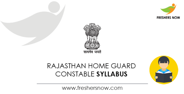 Rajasthan Home Guard Constable Syllabus