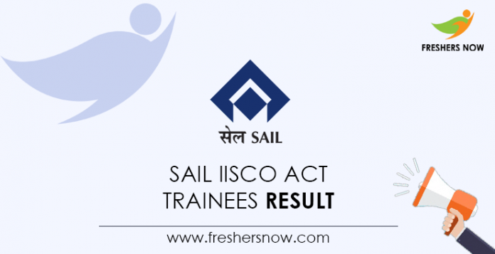 SAIL-IISCO-ACT-Trainees-Result