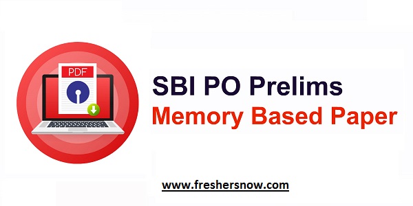 SBI Po Prelims Memory Based Paper