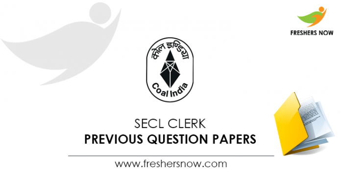 SECL Clerk Previous Question Papers