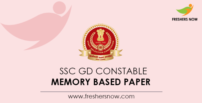 SSC-GD-Constable-Memory-Based-Paper