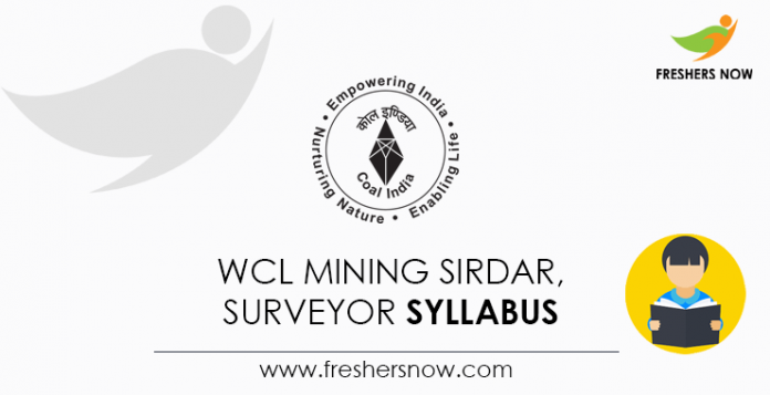 WCL Mining Sirdar, Surveyor Syllabus