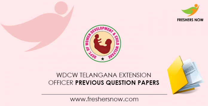 WDCW Telangana Extension Officer Previous Question Papers