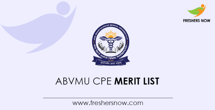 ABVMU CPE Merit List