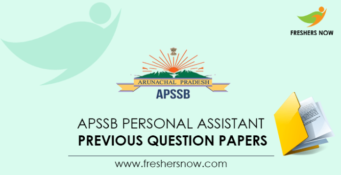 APSSB Personal Assistant Previous Question Papers