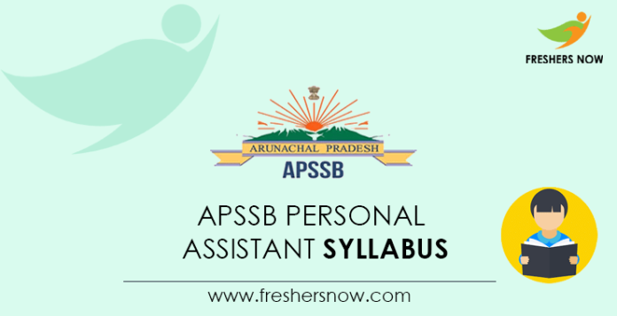 APSSB Personal Assistant Syllabus