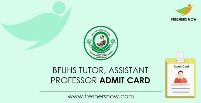 BFUHS-Tutor,-Assistant-Professor-Admit-Card