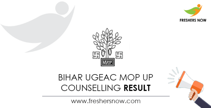 Bihar UGEAC Mop Up Counselling Result