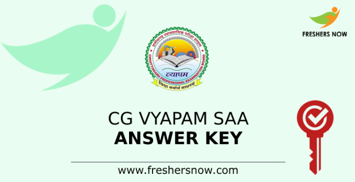 CG Vyapam SAA Answer Key