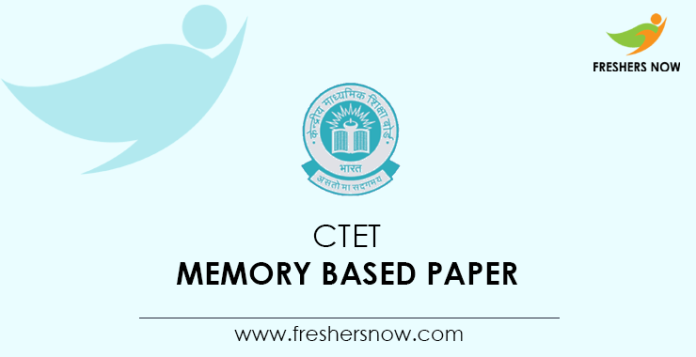 CTET Memory Based Paper