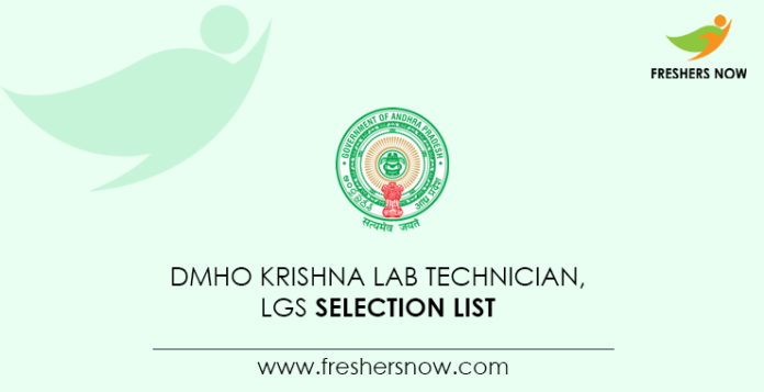 DMHO Krishna Lab Technician, LGS Selection List