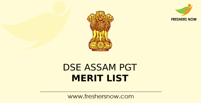 DSE Assam PGT Merit List