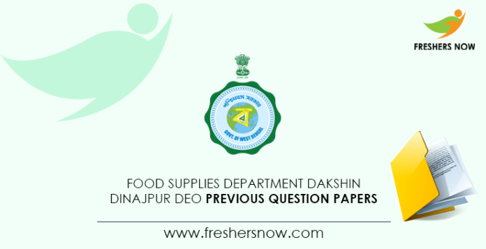 Food Supplies Department Dakshin Dinajpur DEO Previous Question Papers