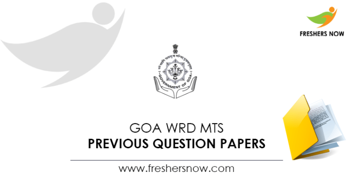 Goa WRD MTS Previous Question Papers
