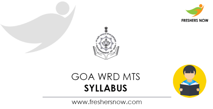 Goa WRD MTS Syllabus