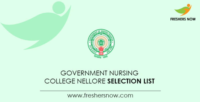 Government Nursing College Nellore Selection List