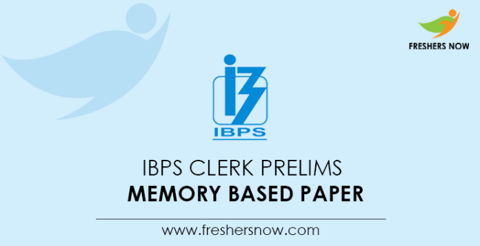 IBPS-Clerk-Prelims-Memory-Based-Paper